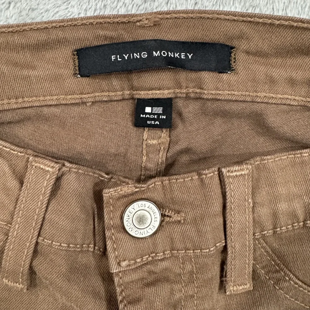 Flying Monkey Jeans Womens 27 Brown Slim Skinny Stretch Comfort Flex Low USA‎